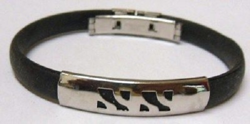 Bracelet noir semi rigide - bracelet,