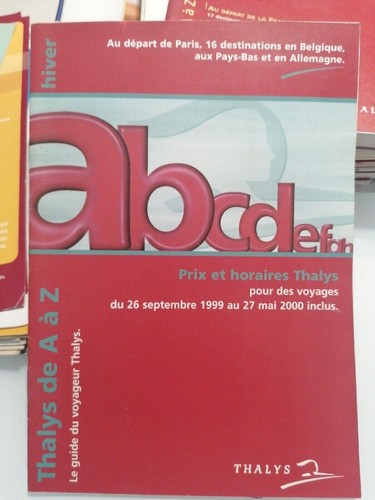 Sncf guide horaires thalys - ,