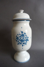 Pot couvert en faïence de Moustiers à décor floral atelier Féret Vintage