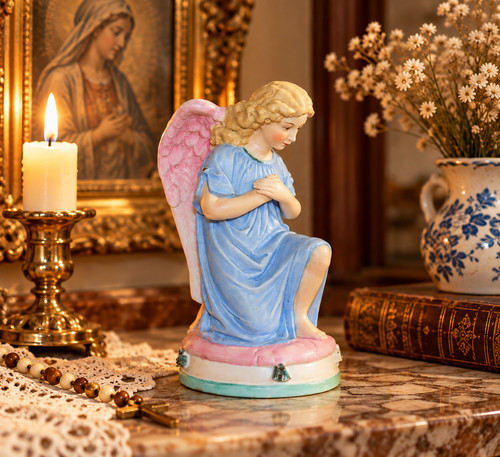 Statuette religieuse ancienne - statuette,