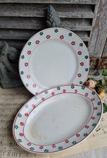2 ANCIENS PLATS ROND ET OVALE