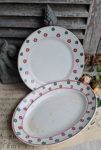 Anciens plats rond ovale - rond,