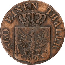 Etats allemands, PRUSSIA, Friedrich Wilhelm III, Pfennig, 1832, Munich, Cuivre