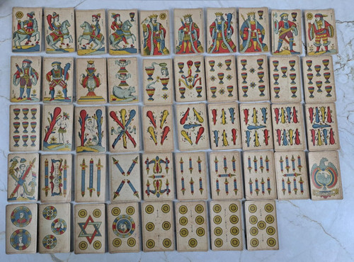 Jeu cartes ancien aluette - jeu, de