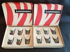 12 petits verres à liqueur coloré Luminarc dans leur boîte 