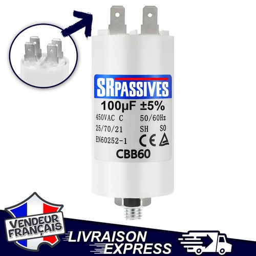 Condensateur moteur cosse - moteur,