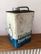 Ancien gros bidon d'Huile BERLIET automobilia garage Vintage 5 L collection 2