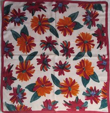 -Superbe Foulard  RODIER  soie TBEG  vintage Scarf  86 x 92 cm