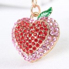 PORTE CLE  Coeur (anneau + pince accroche sac , ceinture) 3.8 x 3 cm