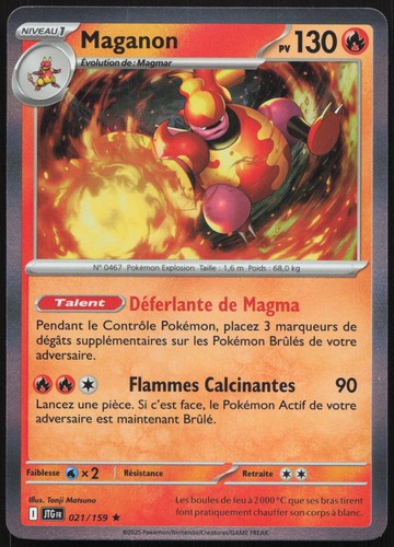 Carte pokémon maganon - carte,