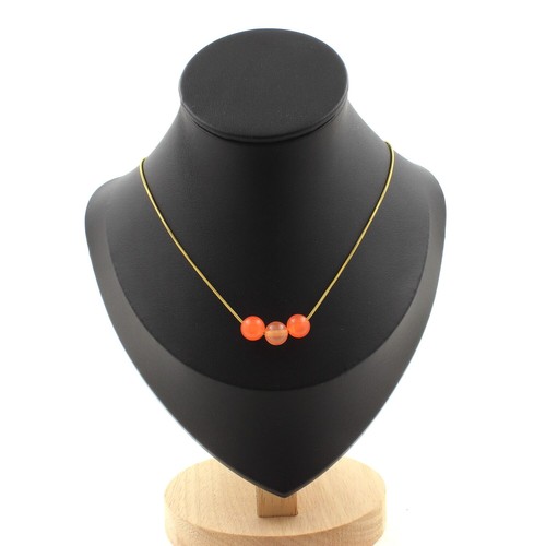 Collier perles calcédoine - collier,