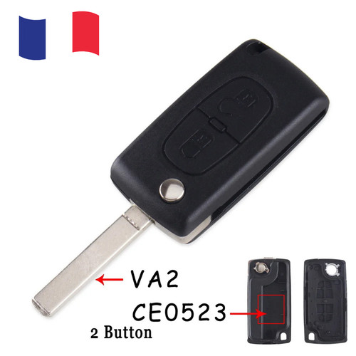 Coque clé pour - de, peugeot