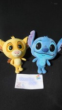 Lot 2 doudou peluche Simba roi lion + Stitch grosse tête DISNEY CUTIES 22cm