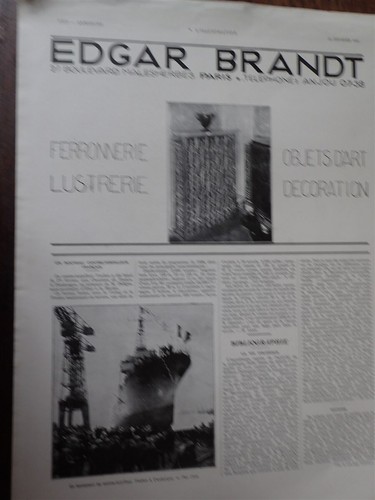 Edgar brandt ferronnerie art - ferronnerie, d'art