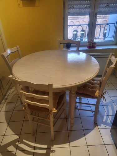 Table ronde 4 chaises - table,