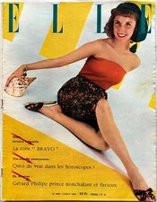 ELLE Magazine n° 349 du 4 Août 1952 ancienne revue de mode couture