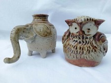 Deux vases encriers zoomorphes