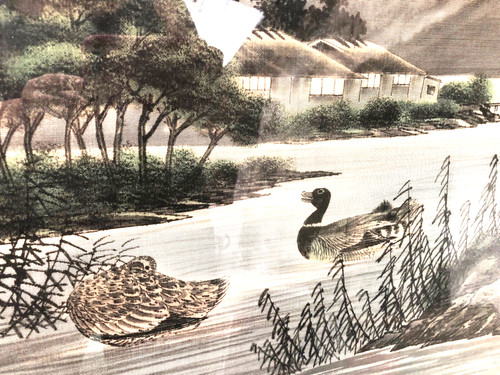 Tableau asiatique sur - soie,