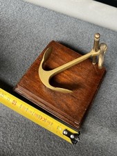 Ancre Marine Laiton Sur Socle De Bureau Vitrine Décoration