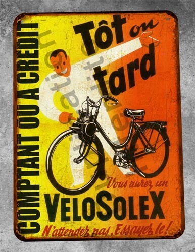 Plaque métal vintage - métal, solex