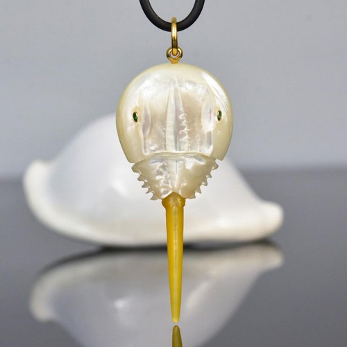 Pendentif limule perle de - pendentif,