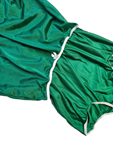 Green nylon tricot lace wht - lace,