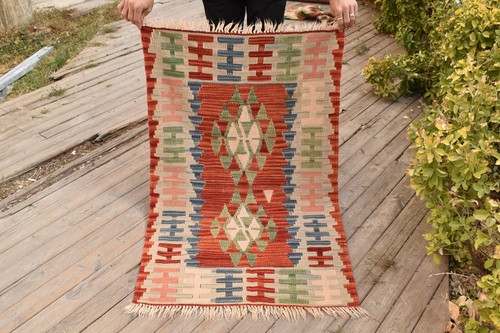 Tapis orange turc kilim - turc,