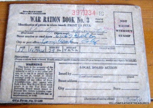 Vintage war ration book - 3,