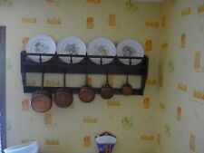 Grande étagère en bois et 5 casseroles cuivre  TBE  