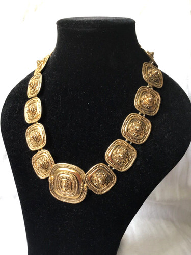 Collier metal dore ancien - metal,