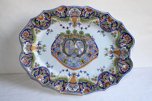Ancien grand plat - en, faïence