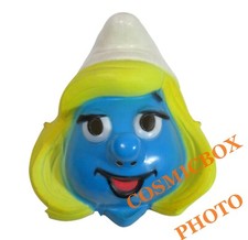 masque CESAR ancien la SCHTROUMPFETTE avec défauts déguisement les Schtroumpfs