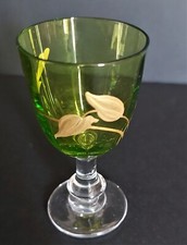 Verre cristal émaillé vert