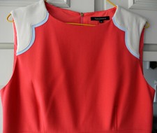 Robe TARA JARMON 40 rose épaules écru bleu ciel