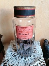 Pot à pharmacie en verre 25,5 cm XIXe apothicaire.