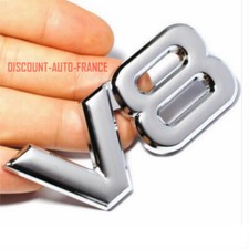 V8 Emblem 3D Logo CHROME Auto
