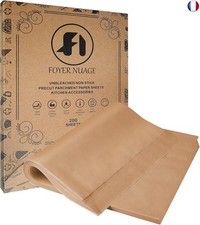 Foyer Nuage Papier Cuisson Feuille Prédécoupé, Papier Cuisson Antiadhésif Nat