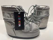 Moon Boot Icon Low Glance Silver EU 33/35 – Bottes Après-Ski Enfant Unisex