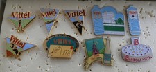 LOT 9 PIN'S BOISSON BOUTEILLE EAU VITTEL SPONSOR SPORT DISNEY