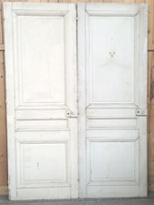  paire de portes double faces de separation sapin massif sculptée. XXsiècle .