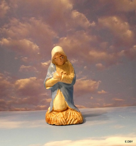 Santon ancien vierge - vierge, marie