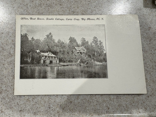 Postcard big moose camp - big, ny.