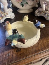 Jardinière en barbotine, Décor aux Oiseaux J. Massier Vallauris