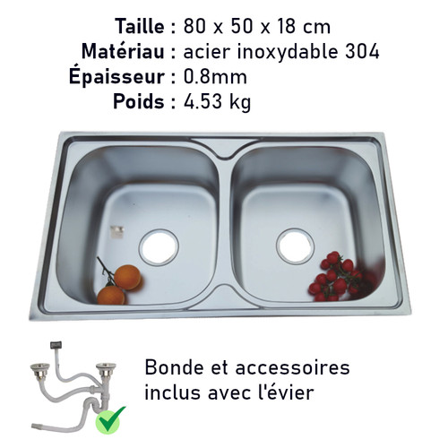 Evier cuisine bacs - evier, 2