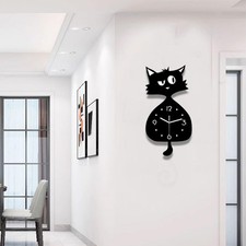 Horloge murale chat avec queue