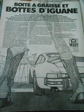 Publicté 1981  GO West Boite a graisse et Bottes d'Iguane Print Ad
