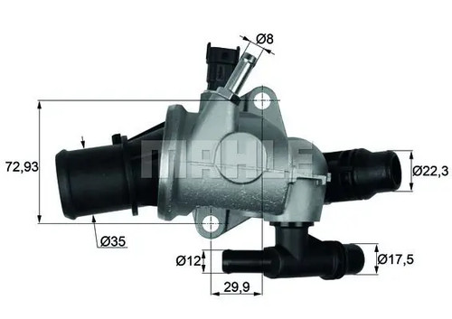 Thermostat 152 mahle - thermostat, ti