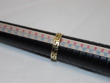 Bague Alliance Or jaune 14k .585 : Décor frise Grecque, P=2,1 grs, TDD =52/53.