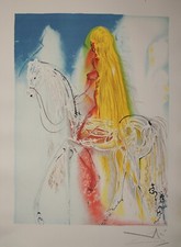Salvador DALI - Les Chevaux  Lithographie signée - Lady Godiva