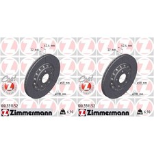 2x ZIMMERMANN Disques de Frein 310mm Perforé Arrière Convient pour Audi A8 VW Ph
